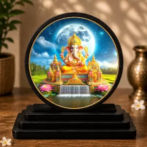 Premium Wooden Lord Ganesha Showpiece For Car Dashboard & Office Table | 4 X 4.5 Inch Sublimation Printed Decorative Stand | 4 Mm MDF | Home Decor | Made In India (F33415) Premium Wooden Lord Ganesha Showpiece For Car Dashboard & Office Table | 4 X 4.5 Inch Sublimation Printed Decorative Stand | 4 Mm MDF | Home Decor | Made In India (F33415)