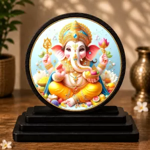 Premium Wooden Lord Ganesha Showpiece For Car Dashboard & Office Table | 4 X 4.5 Inch Sublimation Printed Decorative Stand | 4 Mm MDF | Home Decor | Made In India (F33423) Premium Wooden Lord Ganesha Showpiece For Car Dashboard & Office Table | 4 X 4.5 Inch Sublimation Printed Decorative Stand | 4 Mm MDF | Home Decor | Made In India (F33423)