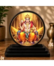 Premium Wooden  Lord Kuber Showpiece For Car Dashboard & Office Table | 4 X 4.5 Inch Sublimation Printed Decorative Stand | 4 Mm MDF | Home Decor | Made In India (F33432)