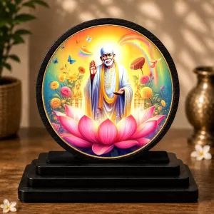 Premium Wooden Sai Baba Showpiece For Car Dashboard & Office Table | 4 X 4.5 Inch Sublimation Printed Decorative Stand | 4 Mm MDF | Home Decor | Made In India (F33434) Premium Wooden Sai Baba Showpiece For Car Dashboard & Office Table | 4 X 4.5 Inch Sublimation Printed Decorative Stand | 4 Mm MDF | Home Decor | Made In India (F33434)