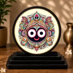 Premium Wooden Lord Jagannath Showpiece For Car Dashboard & Office Table | 4 X 4.5 Inch Sublimation Printed Decorative Stand | 4 Mm MDF | Home Decor | Made In India (F33443) Premium Wooden Lord Jagannath Showpiece For Car Dashboard & Office Table | 4 X 4.5 Inch Sublimation Printed Decorative Stand | 4 Mm MDF | Home Decor | Made In India (F33443)