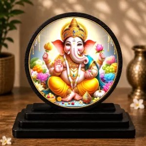 Premium Wooden Lord Ganesha Showpiece For Car Dashboard & Office Table | 4 X 4.5 Inch Sublimation Printed Decorative Stand | 4 Mm MDF | Home Decor | Made In India (F33444) Premium Wooden Lord Ganesha Showpiece For Car Dashboard & Office Table | 4 X 4.5 Inch Sublimation Printed Decorative Stand | 4 Mm MDF | Home Decor | Made In India (F33444)