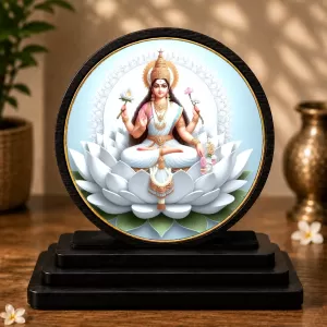 Premium Wooden Goddess Lakshmi Showpiece For Car Dashboard & Office Table | 4 X 4.5 Inch Sublimation Printed Decorative Stand | 4 Mm MDF | Home Decor | Made In India (F33460) Premium Wooden Goddess Lakshmi Showpiece For Car Dashboard & Office Table | 4 X 4.5 Inch Sublimation Printed Decorative Stand | 4 Mm MDF | Home Decor | Made In India (F33460)