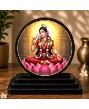 Premium Wooden Sri Bala Tripurasundari Showpiece For Car Dashboard & Office Table | 4 X 4.5 Inch Sublimation Printed Decorative Stand | 4 Mm MDF | Home Decor | Made In India (F33461)