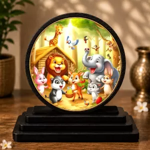 Premium Wooden Safari Jungle Animal Showpiece For Car Dashboard & Office Table | 4 X 4.5 Inch Sublimation Printed Decorative Stand | 4 Mm MDF | Home Decor | Made In India (F33471) Premium Wooden Safari Jungle Animal Showpiece For Car Dashboard & Office Table | 4 X 4.5 Inch Sublimation Printed Decorative Stand | 4 Mm MDF | Home Decor | Made In India (F33471)