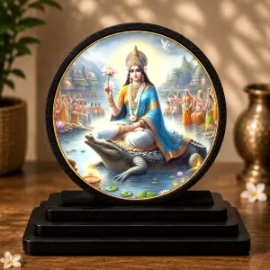 Premium Wooden Goddess Ganga Showpiece For Car Dashboard & Office Table | 4 X 4.5 Inch Sublimation Printed Decorative Stand | 4 Mm MDF | Home Decor | Made In India (F33472) Premium Wooden Goddess Ganga Showpiece For Car Dashboard & Office Table | 4 X 4.5 Inch Sublimation Printed Decorative Stand | 4 Mm MDF | Home Decor | Made In India (F33472)