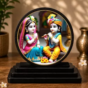 Premium Wooden Radhe Krishna Showpiece For Car Dashboard & Office Table | 4 X 4.5 Inch Sublimation Printed Decorative Stand | 4 Mm MDF | Home Decor | Made In India (F33481) Premium Wooden Radhe Krishna Showpiece For Car Dashboard & Office Table | 4 X 4.5 Inch Sublimation Printed Decorative Stand | 4 Mm MDF | Home Decor | Made In India (F33481)