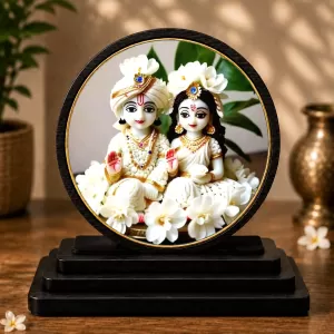 Premium Wooden Radhe Krishna Showpiece For Car Dashboard & Office Table | 4 X 4.5 Inch Sublimation Printed Decorative Stand | 4 Mm MDF | Home Decor | Made In India (F33482) Premium Wooden Radhe Krishna Showpiece For Car Dashboard & Office Table | 4 X 4.5 Inch Sublimation Printed Decorative Stand | 4 Mm MDF | Home Decor | Made In India (F33482)