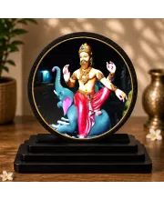 Premium Wooden Lord Vishwakarma Showpiece For Car Dashboard & Office Table | 4 X 4.5 Inch Sublimation Printed Decorative Stand | 4 Mm MDF | Home Decor | Made In India (F33485)