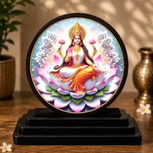 Premium Wooden Goddess Lakshmi Showpiece For Car Dashboard & Office Table | 4 X 4.5 Inch Sublimation Printed Decorative Stand | 4 Mm MDF | Home Decor | Made In India (F33498) Premium Wooden Goddess Lakshmi Showpiece For Car Dashboard & Office Table | 4 X 4.5 Inch Sublimation Printed Decorative Stand | 4 Mm MDF | Home Decor | Made In India (F33498)