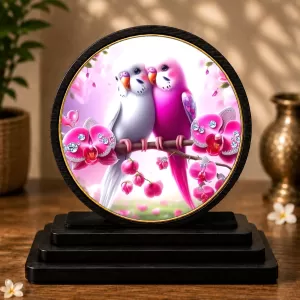 Premium Wooden Parrots Showpiece For Car Dashboard & Office Table | 4 X 4.5 Inch Sublimation Printed Decorative Stand | 4 Mm MDF | Home Decor | Made In India (F33505) Premium Wooden Parrots Showpiece For Car Dashboard & Office Table | 4 X 4.5 Inch Sublimation Printed Decorative Stand | 4 Mm MDF | Home Decor | Made In India (F33505)