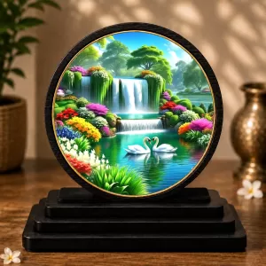 Premium Wooden Vibrant Waterfall Showpiece For Car Dashboard & Office Table | 4 X 4.5 Inch Sublimation Printed Decorative Stand | 4 Mm MDF | Home Decor | Made In India (F33509) Premium Wooden Vibrant Waterfall Showpiece For Car Dashboard & Office Table | 4 X 4.5 Inch Sublimation Printed Decorative Stand | 4 Mm MDF | Home Decor | Made In India (F33509)