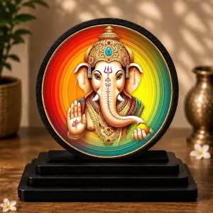Premium Wooden Lord Ganesha Showpiece For Car Dashboard & Office Table | 4 X 4.5 Inch Sublimation Printed Decorative Stand | 4 Mm MDF | Home Decor | Made In India (F33522) Premium Wooden Lord Ganesha Showpiece For Car Dashboard & Office Table | 4 X 4.5 Inch Sublimation Printed Decorative Stand | 4 Mm MDF | Home Decor | Made In India (F33522)