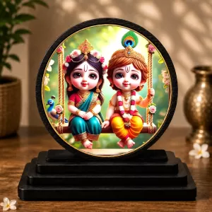 Premium Wooden Radha Krishna Showpiece For Car Dashboard & Office Table | 4 X 4.5 Inch Sublimation Printed Decorative Stand | 4 Mm MDF | Home Decor | Made In India (F33539) Premium Wooden Radha Krishna Showpiece For Car Dashboard & Office Table | 4 X 4.5 Inch Sublimation Printed Decorative Stand | 4 Mm MDF | Home Decor | Made In India (F33539)