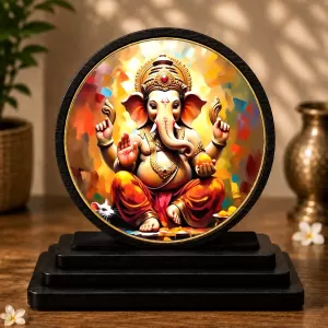 Premium Wooden Lord Ganesha Showpiece For Car Dashboard & Office Table | 4 X 4.5 Inch Sublimation Printed Decorative Stand | 4 Mm MDF | Home Decor | Made In India (F33553) Premium Wooden Lord Ganesha Showpiece For Car Dashboard & Office Table | 4 X 4.5 Inch Sublimation Printed Decorative Stand | 4 Mm MDF | Home Decor | Made In India (F33553)