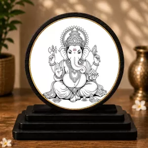 Premium Wooden Lord Ganesha Showpiece For Car Dashboard & Office Table | 4 X 4.5 Inch Sublimation Printed Decorative Stand | 4 Mm MDF | Home Decor | Made In India (F33573) Premium Wooden Lord Ganesha Showpiece For Car Dashboard & Office Table | 4 X 4.5 Inch Sublimation Printed Decorative Stand | 4 Mm MDF | Home Decor | Made In India (F33573)