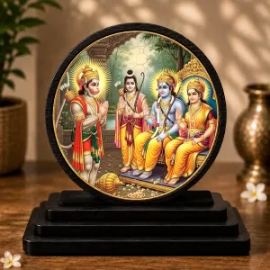 Premium Wooden Ram Darbar Showpiece For Car Dashboard & Office Table | 4 X 4.5 Inch Sublimation Printed Decorative Stand | 4 Mm MDF | Home Decor | Made In India (F33582) Premium Wooden Ram Darbar Showpiece For Car Dashboard & Office Table | 4 X 4.5 Inch Sublimation Printed Decorative Stand | 4 Mm MDF | Home Decor | Made In India (F33582)