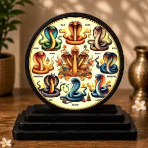 Premium Wooden Ashta Nagas Showpiece For Car Dashboard & Office Table | 4 X 4.5 Inch Sublimation Printed Decorative Stand | 4 Mm MDF | Home Decor | Made In India (F33586) Premium Wooden Ashta Nagas Showpiece For Car Dashboard & Office Table | 4 X 4.5 Inch Sublimation Printed Decorative Stand | 4 Mm MDF | Home Decor | Made In India (F33586)