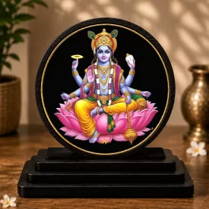 Premium Wooden Lord Vishnu Showpiece For Car Dashboard & Office Table | 4 X 4.5 Inch Sublimation Printed Decorative Stand | 4 Mm MDF | Home Decor | Made In India (F33589) Premium Wooden Lord Vishnu Showpiece For Car Dashboard & Office Table | 4 X 4.5 Inch Sublimation Printed Decorative Stand | 4 Mm MDF | Home Decor | Made In India (F33589)