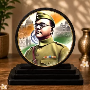 Premium Wooden Netaji Subhas Chandra Bose Showpiece For Car Dashboard & Office Table | 4 X 4.5 Inch Sublimation Printed Decorative Stand | 4 Mm MDF | Home Decor | Made In India (F33590) Premium Wooden Netaji Subhas Chandra Bose Showpiece For Car Dashboard & Office Table | 4 X 4.5 Inch Sublimation Printed Decorative Stand | 4 Mm MDF | Home Decor | Made In India (F33590)