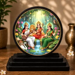 Premium Wooden Goddess Lakshmi, Saraswati, Durga Showpiece For Car Dashboard & Office Table | 4 X 4.5 Inch Sublimation Printed Decorative Stand | 4 Mm MDF | Home Decor | Made In India (F33601) Premium Wooden Goddess Lakshmi, Saraswati, Durga Showpiece For Car Dashboard & Office Table | 4 X 4.5 Inch Sublimation Printed Decorative Stand | 4 Mm MDF | Home Decor | Made In India (F33601)