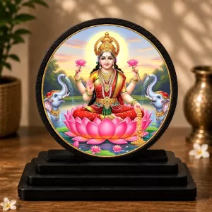 Premium Wooden Goddess Lakshmi Showpiece For Car Dashboard & Office Table | 4 X 4.5 Inch Sublimation Printed Decorative Stand | 4 Mm MDF | Home Decor | Made In India (F33602) Premium Wooden Goddess Lakshmi Showpiece For Car Dashboard & Office Table | 4 X 4.5 Inch Sublimation Printed Decorative Stand | 4 Mm MDF | Home Decor | Made In India (F33602)