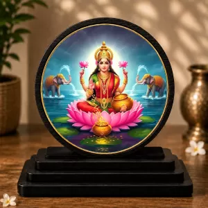 Premium Wooden Goddess Lakshmi Showpiece For Car Dashboard & Office Table | 4 X 4.5 Inch Sublimation Printed Decorative Stand | 4 Mm MDF | Home Decor | Made In India (F33603) Premium Wooden Goddess Lakshmi Showpiece For Car Dashboard & Office Table | 4 X 4.5 Inch Sublimation Printed Decorative Stand | 4 Mm MDF | Home Decor | Made In India (F33603)