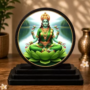 Premium Wooden Goddess Lakshmi Showpiece For Car Dashboard & Office Table | 4 X 4.5 Inch Sublimation Printed Decorative Stand | 4 Mm MDF | Home Decor | Made In India (F33604) Premium Wooden Goddess Lakshmi Showpiece For Car Dashboard & Office Table | 4 X 4.5 Inch Sublimation Printed Decorative Stand | 4 Mm MDF | Home Decor | Made In India (F33604)