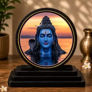 Premium Wooden Lord Shiva Showpiece For Car Dashboard & Office Table | 4 X 4.5 Inch Sublimation Printed Decorative Stand | 4 Mm MDF | Home Decor | Made In India (F33606) Premium Wooden Lord Shiva Showpiece For Car Dashboard & Office Table | 4 X 4.5 Inch Sublimation Printed Decorative Stand | 4 Mm MDF | Home Decor | Made In India (F33606)