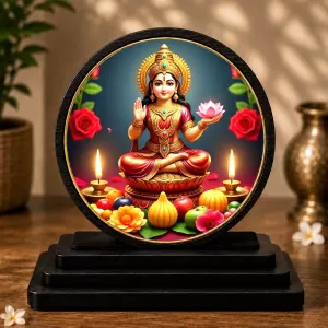 Premium Wooden Goddess Lakshmi Showpiece For Car Dashboard & Office Table | 4 X 4.5 Inch Sublimation Printed Decorative Stand | 4 Mm MDF | Home Decor | Made In India (F33609) Premium Wooden Goddess Lakshmi Showpiece For Car Dashboard & Office Table | 4 X 4.5 Inch Sublimation Printed Decorative Stand | 4 Mm MDF | Home Decor | Made In India (F33609)