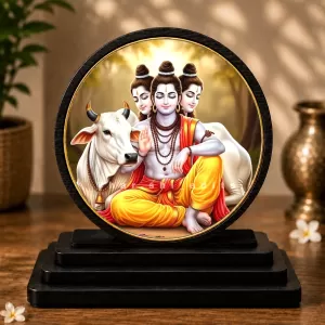 Premium Wooden Lord Dattatreya Showpiece For Car Dashboard & Office Table | 4 X 4.5 Inch Sublimation Printed Decorative Stand | 4 Mm MDF | Home Decor | Made In India (F33612) Premium Wooden Lord Dattatreya Showpiece For Car Dashboard & Office Table | 4 X 4.5 Inch Sublimation Printed Decorative Stand | 4 Mm MDF | Home Decor | Made In India (F33612)