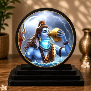 Premium Wooden Lord Shiva Showpiece For Car Dashboard & Office Table | 4 X 4.5 Inch Sublimation Printed Decorative Stand | 4 Mm MDF | Home Decor | Made In India (F33613) Premium Wooden Lord Shiva Showpiece For Car Dashboard & Office Table | 4 X 4.5 Inch Sublimation Printed Decorative Stand | 4 Mm MDF | Home Decor | Made In India (F33613)