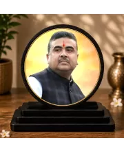 Premium Wooden  Suvendu Adhikari Showpiece For Car Dashboard & Office Table | 4 X 4.5 Inch Sublimation Printed Decorative Stand | 4 Mm MDF | Home Decor | Made In India (F33627)