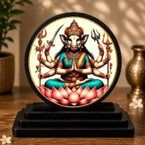 Premium Wooden Varahi Devi Showpiece For Car Dashboard & Office Table | 4 X 4.5 Inch Sublimation Printed Decorative Stand | 4 Mm MDF | Home Decor | Made In India (F33628) Premium Wooden Varahi Devi Showpiece For Car Dashboard & Office Table | 4 X 4.5 Inch Sublimation Printed Decorative Stand | 4 Mm MDF | Home Decor | Made In India (F33628)