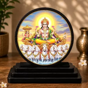 Premium Wooden Lord Surya Dev Showpiece For Car Dashboard & Office Table | 4 X 4.5 Inch Sublimation Printed Decorative Stand | 4 Mm MDF | Home Decor | Made In India (F33633) Premium Wooden Lord Surya Dev Showpiece For Car Dashboard & Office Table | 4 X 4.5 Inch Sublimation Printed Decorative Stand | 4 Mm MDF | Home Decor | Made In India (F33633)