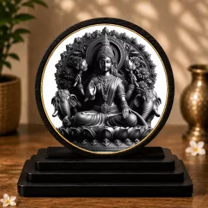 Premium Wooden Goddess Gajalakshmi Showpiece For Car Dashboard & Office Table | 4 X 4.5 Inch Sublimation Printed Decorative Stand | 4 Mm MDF | Home Decor | Made In India (F33635) Premium Wooden Goddess Gajalakshmi Showpiece For Car Dashboard & Office Table | 4 X 4.5 Inch Sublimation Printed Decorative Stand | 4 Mm MDF | Home Decor | Made In India (F33635)