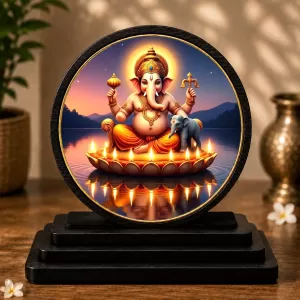 Premium Wooden Lord Ganesha Showpiece For Car Dashboard & Office Table | 4 X 4.5 Inch Sublimation Printed Decorative Stand | 4 Mm MDF | Home Decor | Made In India (F33648) Premium Wooden Lord Ganesha Showpiece For Car Dashboard & Office Table | 4 X 4.5 Inch Sublimation Printed Decorative Stand | 4 Mm MDF | Home Decor | Made In India (F33648)