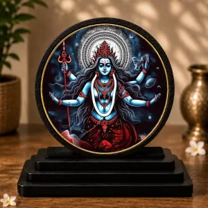 Premium Wooden Kali Maa Showpiece For Car Dashboard & Office Table | 4 X 4.5 Inch Sublimation Printed Decorative Stand | 4 Mm MDF | Home Decor | Made In India (F33653) Premium Wooden Kali Maa Showpiece For Car Dashboard & Office Table | 4 X 4.5 Inch Sublimation Printed Decorative Stand | 4 Mm MDF | Home Decor | Made In India (F33653)