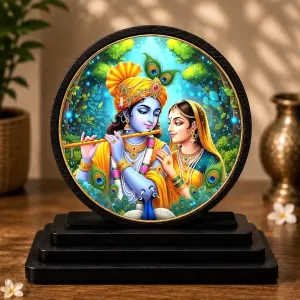 Premium Wooden Radha Krishna Showpiece For Car Dashboard & Office Table | 4 X 4.5 Inch Sublimation Printed Decorative Stand | 4 Mm MDF | Home Decor | Made In India (F33663) Premium Wooden Radha Krishna Showpiece For Car Dashboard & Office Table | 4 X 4.5 Inch Sublimation Printed Decorative Stand | 4 Mm MDF | Home Decor | Made In India (F33663)