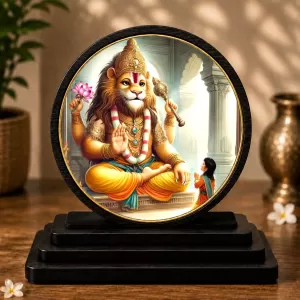 Premium Wooden Lord Narsimha Showpiece For Car Dashboard & Office Table | 4 X 4.5 Inch Sublimation Printed Decorative Stand | 4 Mm MDF | Home Decor | Made In India (F33677) Premium Wooden Lord Narsimha Showpiece For Car Dashboard & Office Table | 4 X 4.5 Inch Sublimation Printed Decorative Stand | 4 Mm MDF | Home Decor | Made In India (F33677)