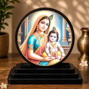 Premium Wooden Yashoda Maa And Bal Krishna Showpiece For Car Dashboard & Office Table | 4 X 4.5 Inch Sublimation Printed Decorative Stand | 4 Mm MDF | Home Decor | Made In India (F33685) Premium Wooden Yashoda Maa And Bal Krishna Showpiece For Car Dashboard & Office Table | 4 X 4.5 Inch Sublimation Printed Decorative Stand | 4 Mm MDF | Home Decor | Made In India (F33685)