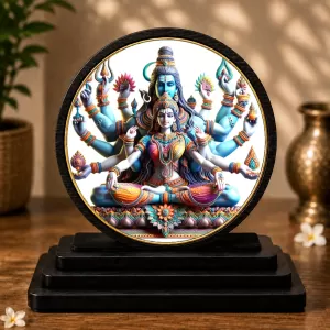 Premium Wooden Lord Shiva And Goddess Kali Showpiece For Car Dashboard & Office Table | 4 X 4.5 Inch Sublimation Printed Decorative Stand | 4 Mm MDF | Home Decor | Made In India (F33688) Premium Wooden Lord Shiva And Goddess Kali Showpiece For Car Dashboard & Office Table | 4 X 4.5 Inch Sublimation Printed Decorative Stand | 4 Mm MDF | Home Decor | Made In India (F33688)