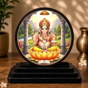 Premium Wooden Lord Ganesha Showpiece For Car Dashboard & Office Table | 4 X 4.5 Inch Sublimation Printed Decorative Stand | 4 Mm MDF | Home Decor | Made In India (F33724) Premium Wooden Lord Ganesha Showpiece For Car Dashboard & Office Table | 4 X 4.5 Inch Sublimation Printed Decorative Stand | 4 Mm MDF | Home Decor | Made In India (F33724)