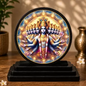 Premium Wooden Lord Vishnu Vishwaroopam Showpiece For Car Dashboard & Office Table | 4 X 4.5 Inch Sublimation Printed Decorative Stand | 4 Mm MDF | Home Decor | Made In India (F33726) Premium Wooden Lord Vishnu Vishwaroopam Showpiece For Car Dashboard & Office Table | 4 X 4.5 Inch Sublimation Printed Decorative Stand | 4 Mm MDF | Home Decor | Made In India (F33726)