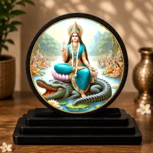 Premium Wooden Goddess Ganga Showpiece For Car Dashboard & Office Table | 4 X 4.5 Inch Sublimation Printed Decorative Stand | 4 Mm MDF | Home Decor | Made In India (F33734) Premium Wooden Goddess Ganga Showpiece For Car Dashboard & Office Table | 4 X 4.5 Inch Sublimation Printed Decorative Stand | 4 Mm MDF | Home Decor | Made In India (F33734)