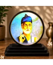 Premium Wooden  Kabir Das Showpiece For Car Dashboard & Office Table | 4 X 4.5 Inch Sublimation Printed Decorative Stand | 4 Mm MDF | Home Decor | Made In India (F33747)