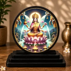Premium Wooden Goddess Lakshmi Showpiece For Car Dashboard & Office Table | 4 X 4.5 Inch Sublimation Printed Decorative Stand | 4 Mm MDF | Home Decor | Made In India (F33753) Premium Wooden Goddess Lakshmi Showpiece For Car Dashboard & Office Table | 4 X 4.5 Inch Sublimation Printed Decorative Stand | 4 Mm MDF | Home Decor | Made In India (F33753)