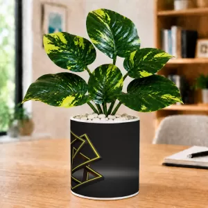 Artificial Tree Ceramic Photo Pot With White Stones 3x4 Inch (F164471) Artificial Tree Ceramic Photo Pot With White Stones 3x4 Inch (F164471)