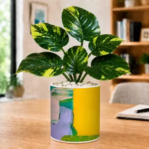Artificial Tree Ceramic Photo Pot With White Stones 3x4 Inch (F164474) Artificial Tree Ceramic Photo Pot With White Stones 3x4 Inch (F164474)