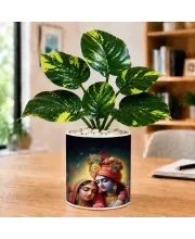 Artificial Tree Ceramic Photo Pot With White Stones 3x4 Inch (F164486) Artificial Tree Ceramic Photo Pot With White Stones 3x4 Inch (F164486)